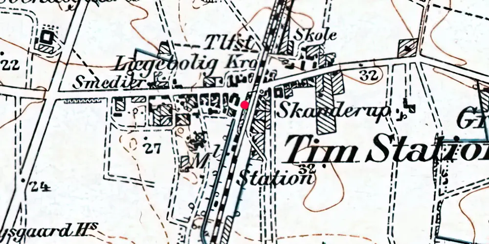Historisk kort over Tim Trinbræt Historisk kort over Tim Trinbræt