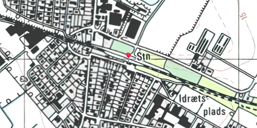 Historisk kort over Tjæreborg Station Historisk kort over Tjæreborg Station