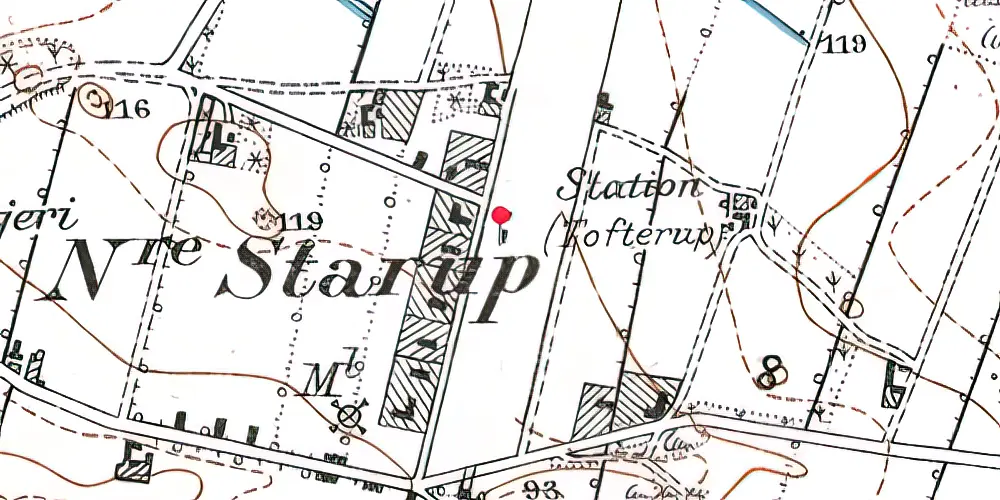 Historisk kort over Tofterup Station Historisk kort over Tofterup Station