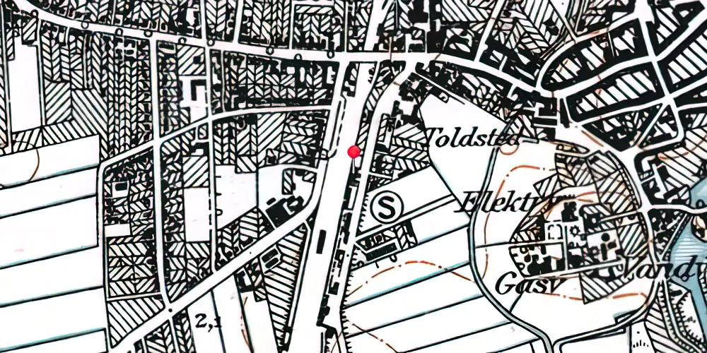 Historisk kort over Tønder H Station Historisk kort over Tønder H Station