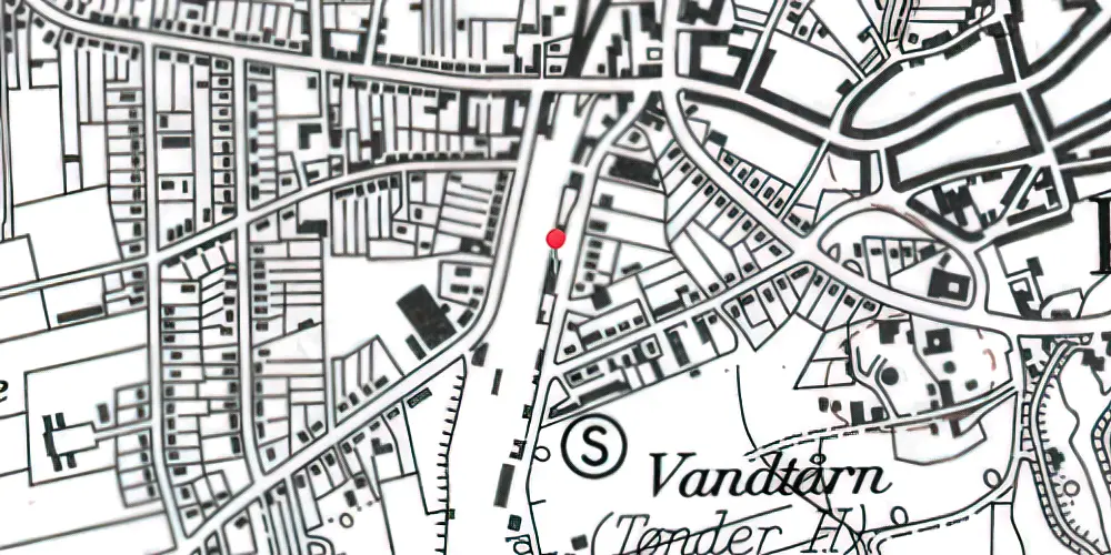 Historisk kort over Tønder H Station Historisk kort over Tønder H Station
