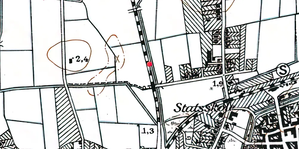 Historisk kort over Tønder Nord Trinbræt Historisk kort over Tønder Nord Trinbræt