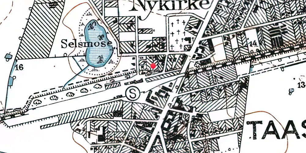 Historisk kort over Taastrup Station