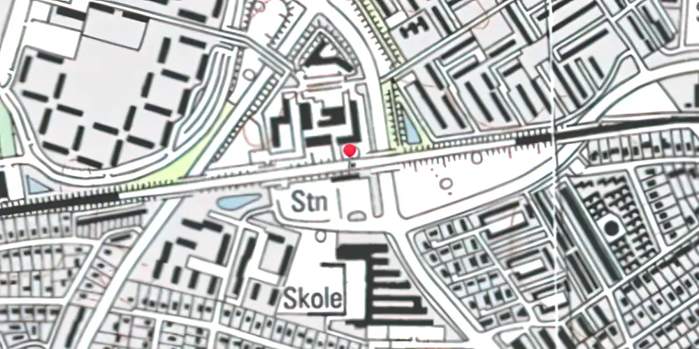 Historisk kort over Vallensbæk Station