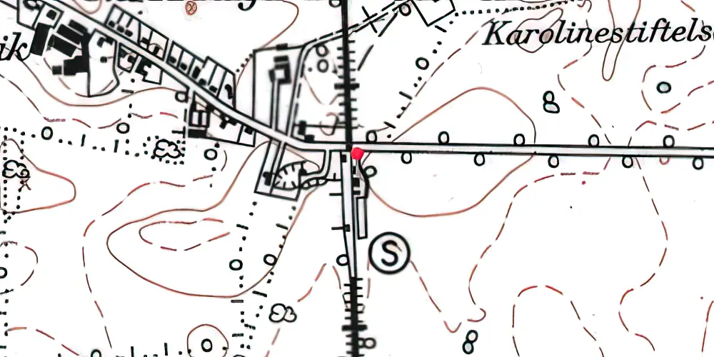 Historisk kort over Vallø Station Historisk kort over Vallø Station