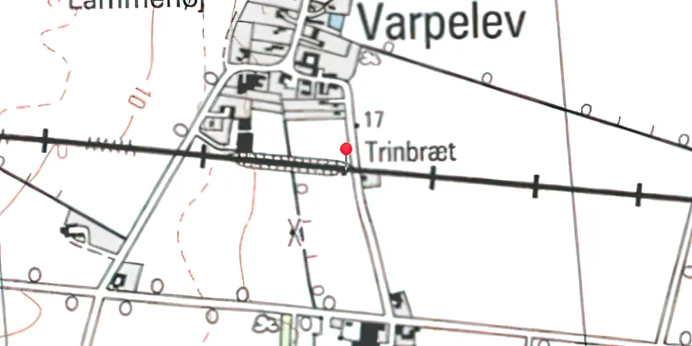 Historisk kort over Varpelev Trinbræt Historisk kort over Varpelev Trinbræt