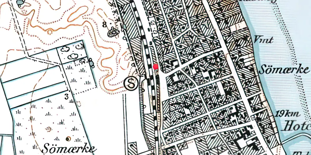 Historisk kort over Vedbæk Station Historisk kort over Vedbæk Station