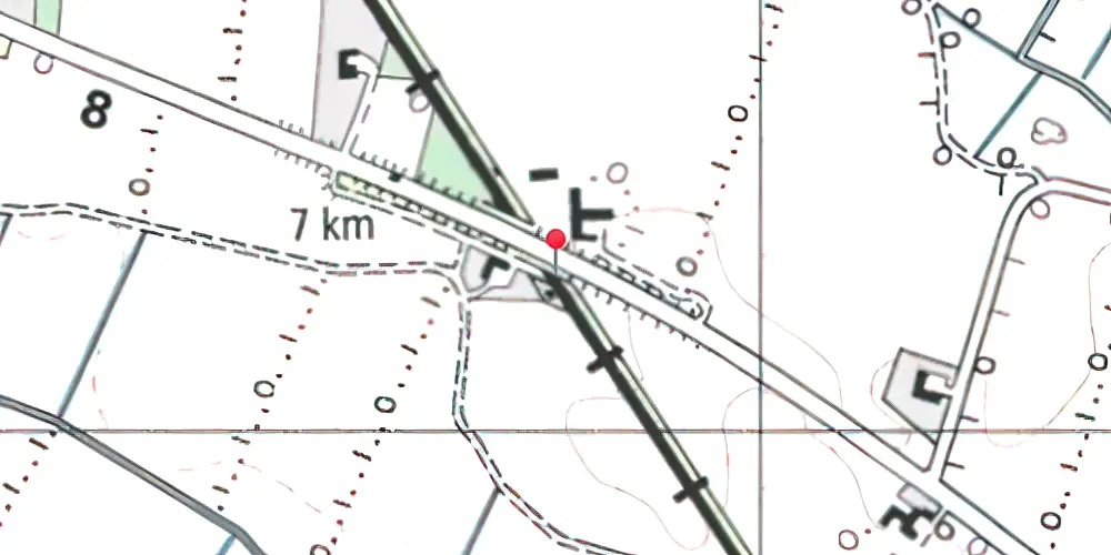 Historisk kort over Vejbæk Teknisk Station