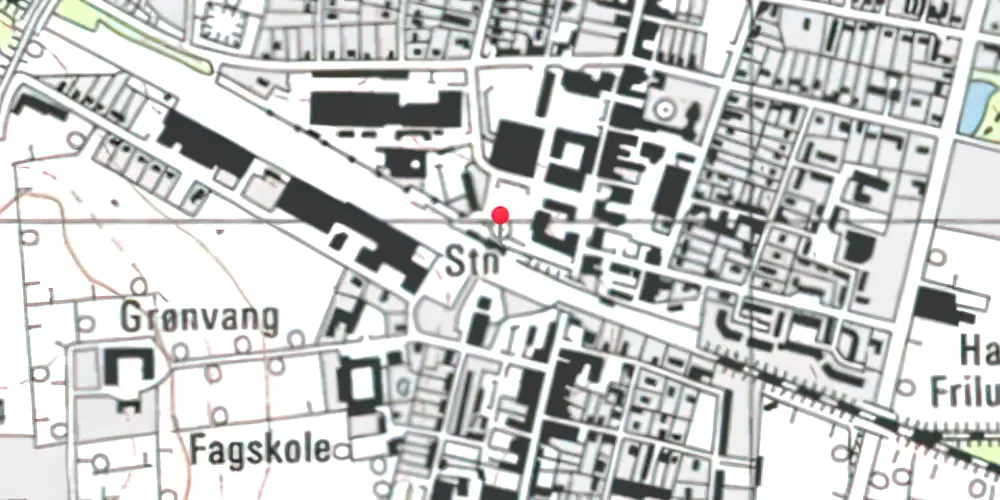 Historisk kort over Vejen Station Historisk kort over Vejen Station