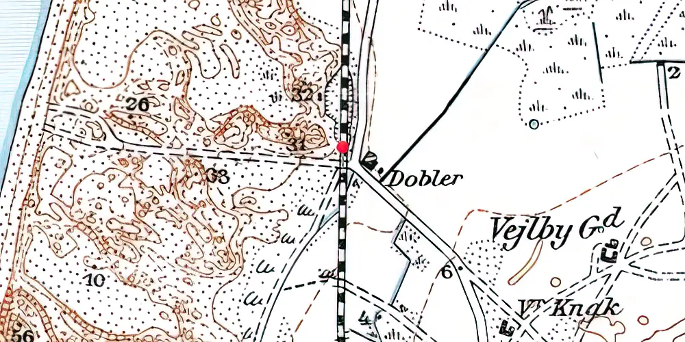 Historisk kort over Vejlby Nord Trinbræt Historisk kort over Vejlby Nord Trinbræt