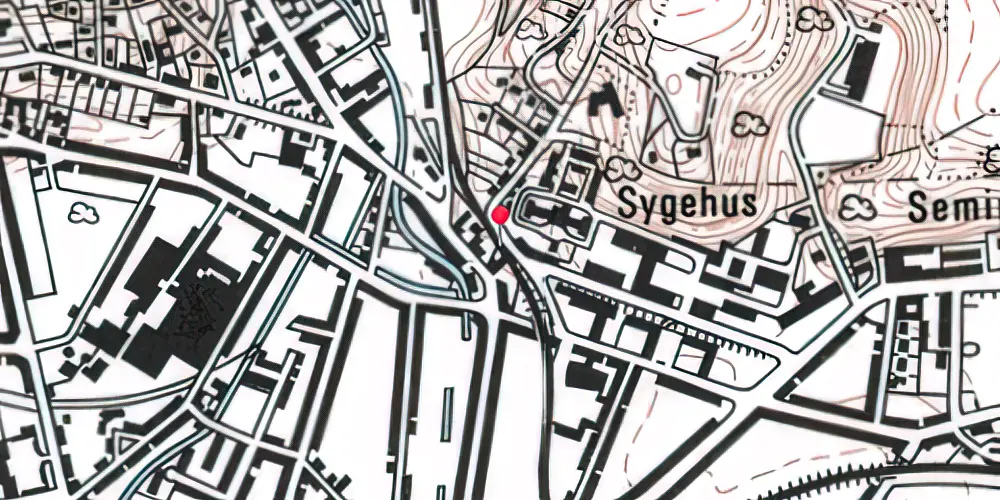 Historisk kort over Vejle Sygehus Trinbræt Historisk kort over Vejle Sygehus Trinbræt