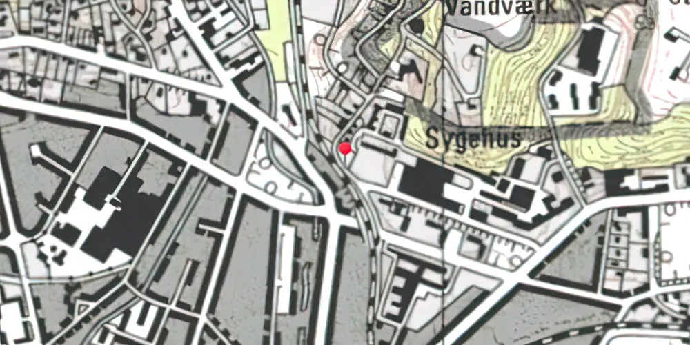 Historisk kort over Vejle Sygehus Trinbræt Historisk kort over Vejle Sygehus Trinbræt