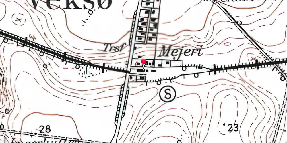 Historisk kort over Veksø Station Historisk kort over Veksø Station