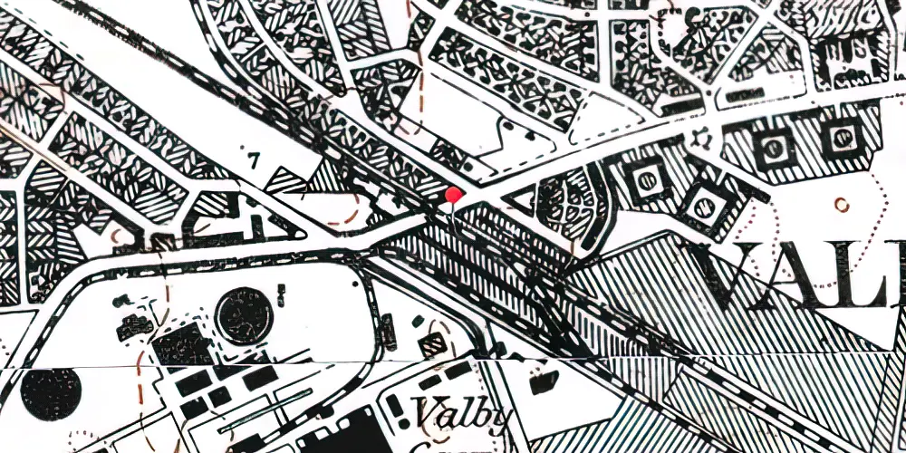 Historisk kort over Vigerslev Allé Trinbræt