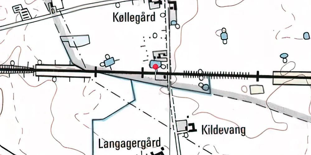 Historisk kort over Tornved Trinbræt Historisk kort over Tornved Trinbræt