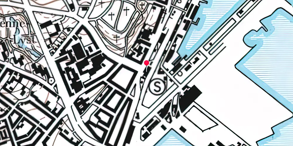 Historisk kort over Østbanetorvet Station [1983-2016]