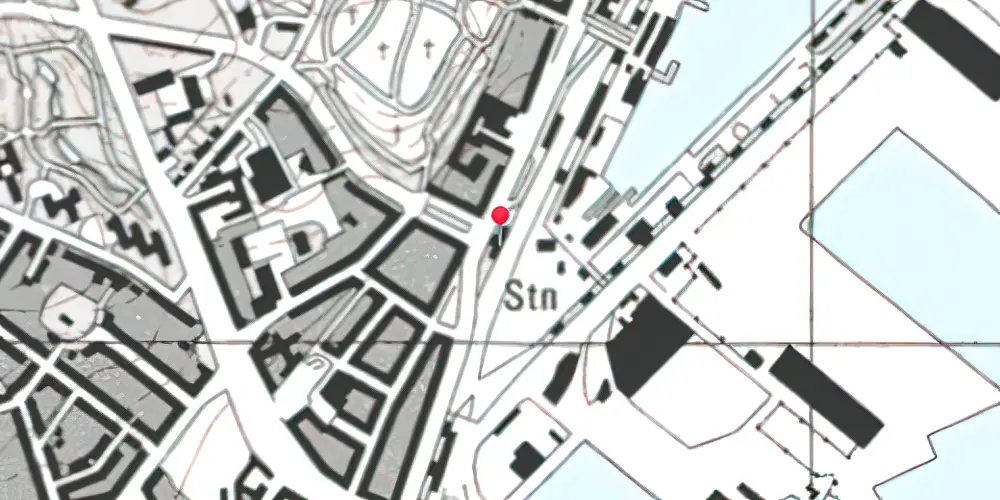 Historisk kort over Østbanetorvet Station [1983-2016]