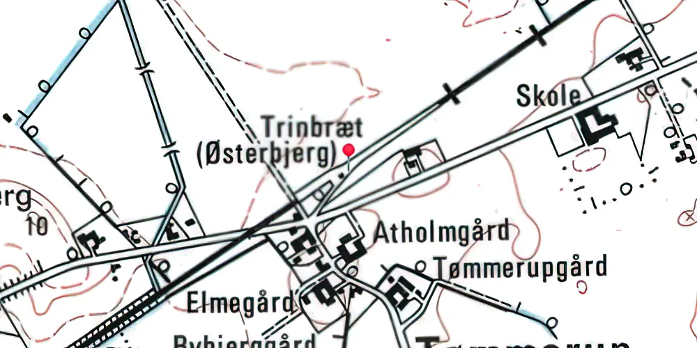 Historisk kort over Østerbjerg Trinbræt