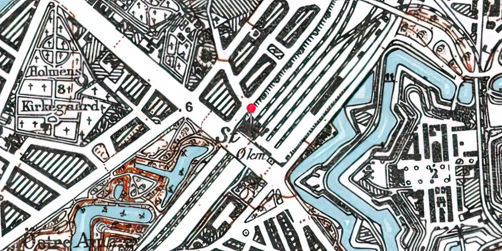 Historisk kort over Østerport Station