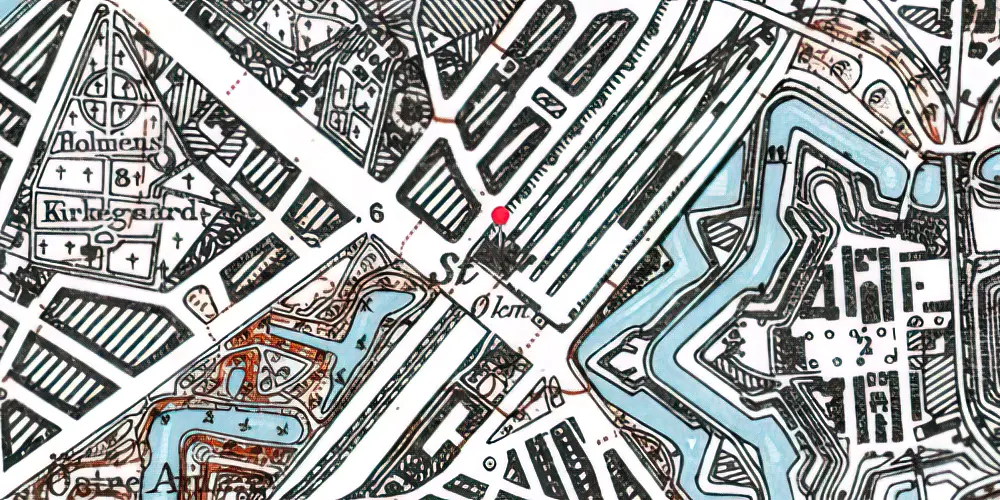 Historisk kort over Østerport Station Historisk kort over Østerport Station