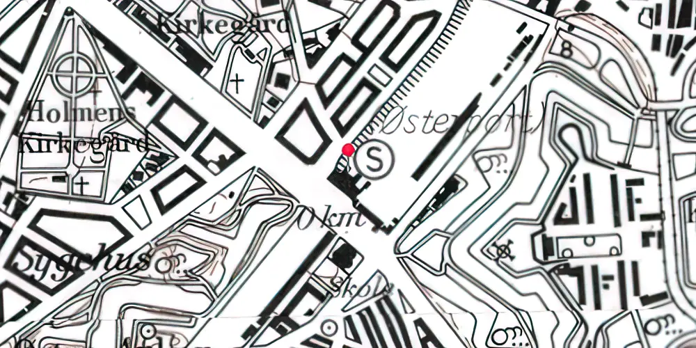 Historisk kort over Østerport Station Historisk kort over Østerport Station