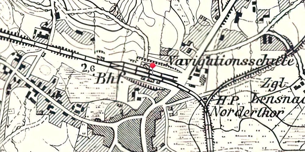 Historisk kort over Aabenraa Station Historisk kort over Aabenraa Station