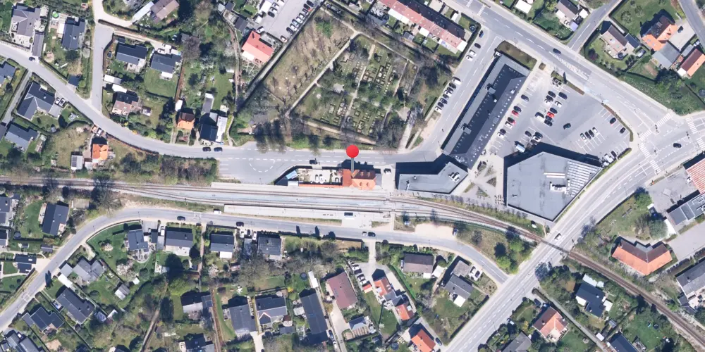 Historisk kort over Ålsgårde Station Historisk kort over Ålsgårde Station