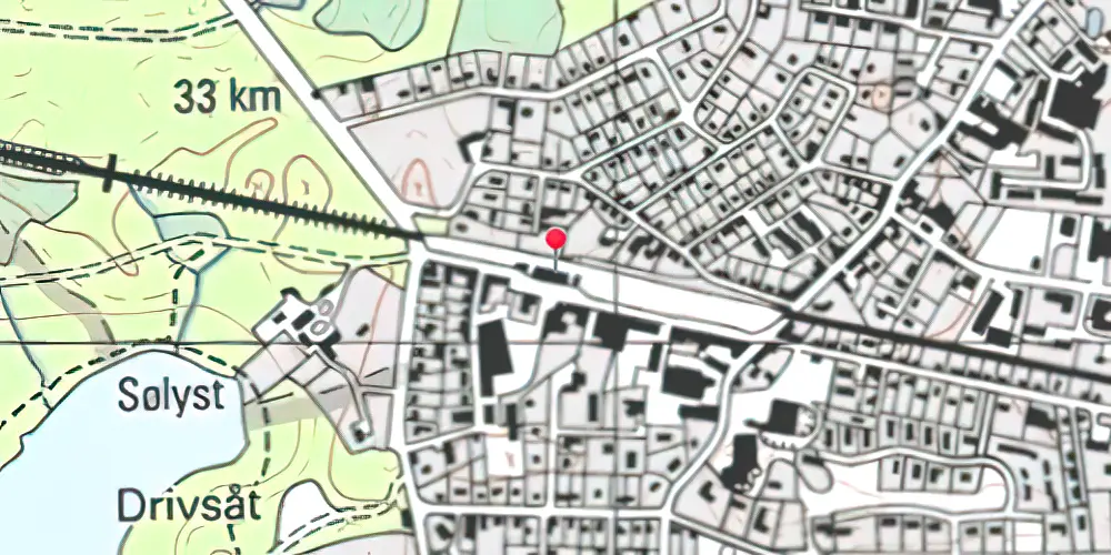 Historisk kort over Jyderup Station Historisk kort over Jyderup Station