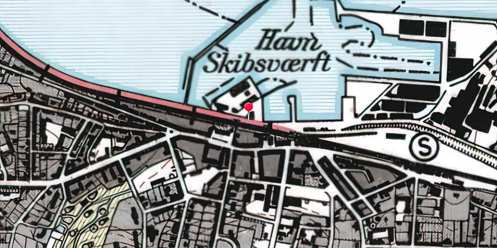 Historisk kort over Struer Havneplads Trinbræt Historisk kort over Struer Havneplads Trinbræt