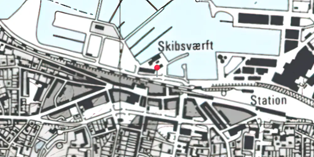 Historisk kort over Struer Havneplads Trinbræt Historisk kort over Struer Havneplads Trinbræt