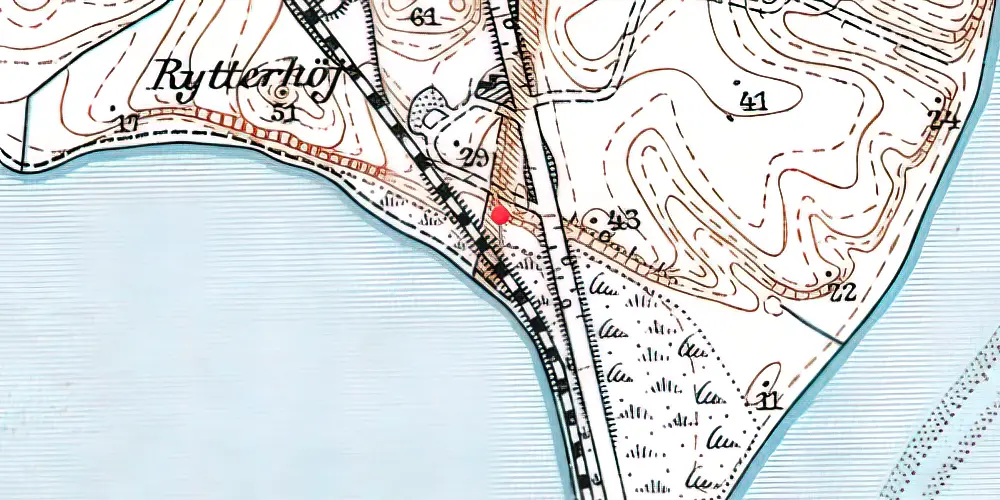 Historisk kort over Bremdal Trinbræt (uofficielt)