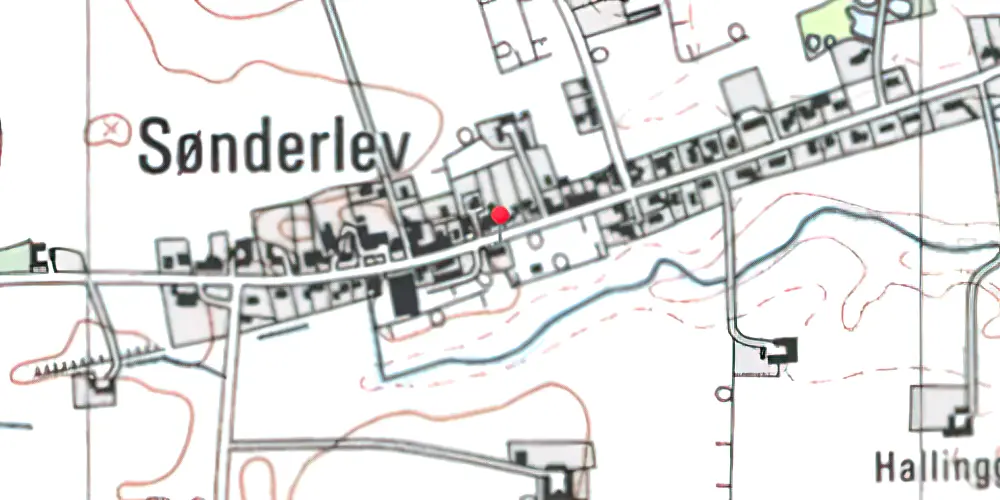 Historisk kort over Sønderlev Station Historisk kort over Sønderlev Station
