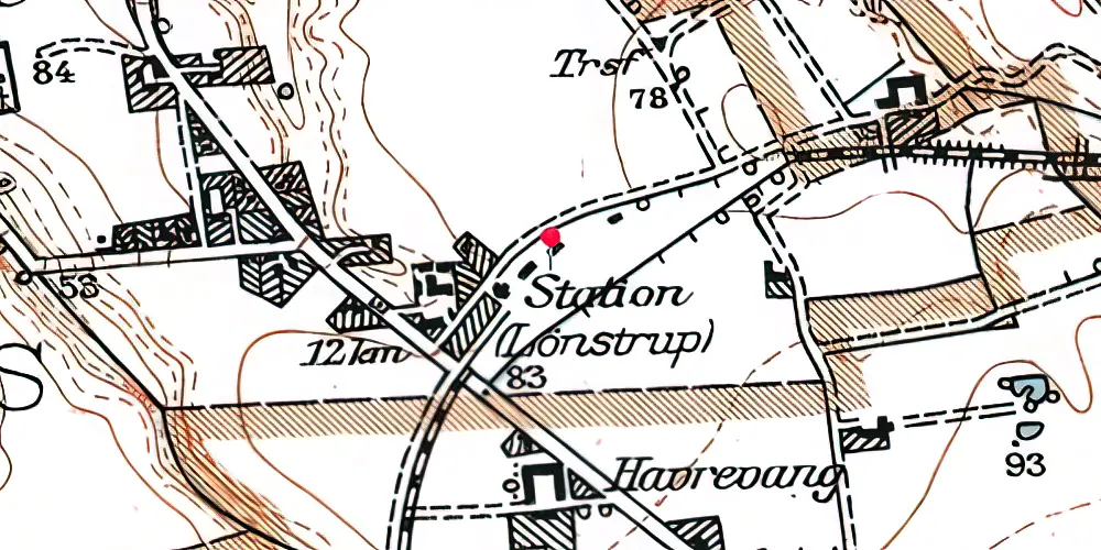 Historisk kort over Lønstrup Station Historisk kort over Lønstrup Station
