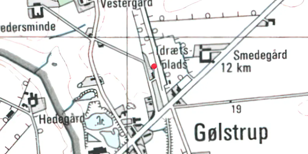 Historisk kort over Gjølstrup Station Historisk kort over Gjølstrup Station