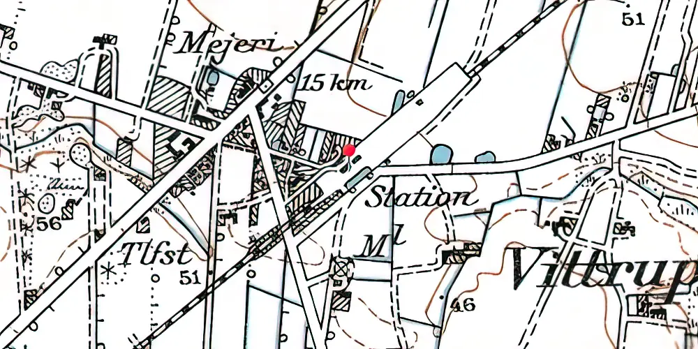 Historisk kort over Vittrup Station Historisk kort over Vittrup Station