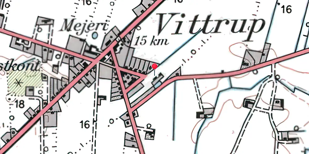Historisk kort over Vittrup Station Historisk kort over Vittrup Station