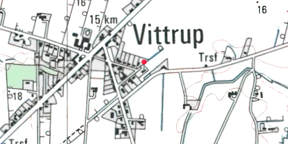 Historisk kort over Vittrup Station Historisk kort over Vittrup Station