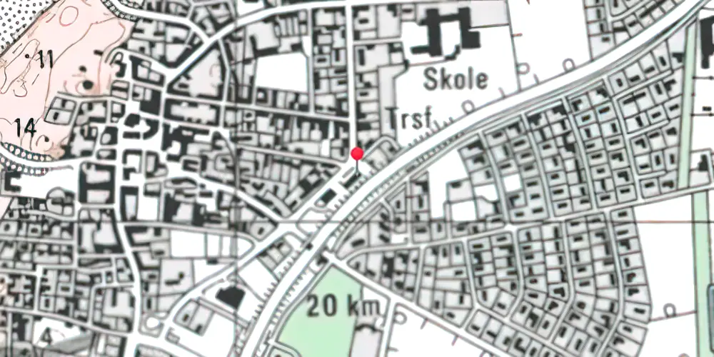 Historisk kort over Løkken Station Historisk kort over Løkken Station