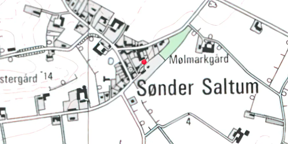 Historisk kort over Saltum Station Historisk kort over Saltum Station