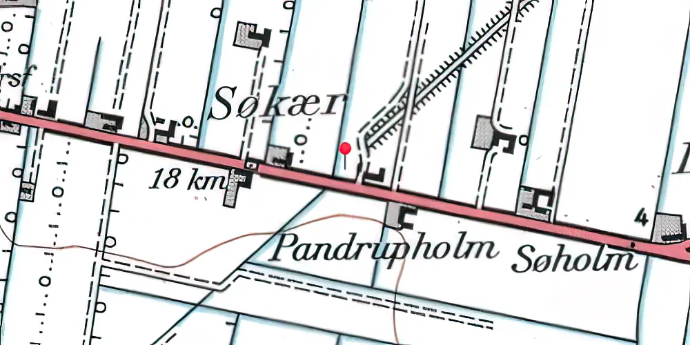 Historisk kort over Renbæk Trinbræt Historisk kort over Renbæk Trinbræt