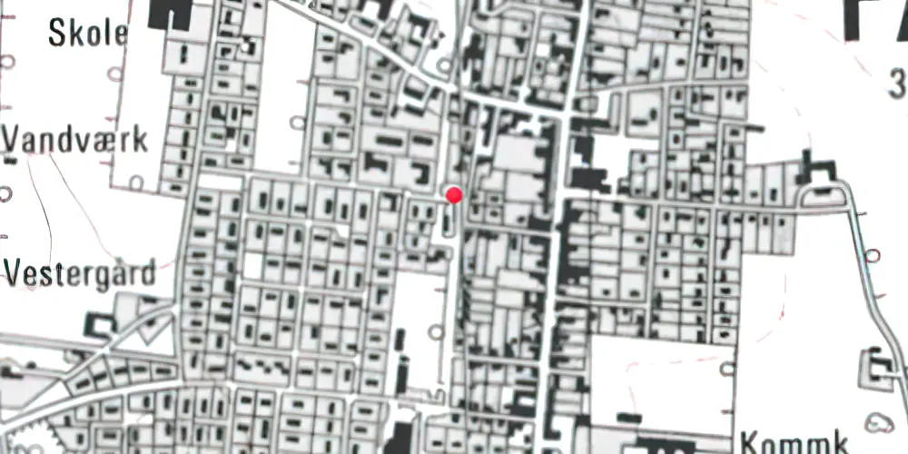 Historisk kort over Pandrup Station Historisk kort over Pandrup Station