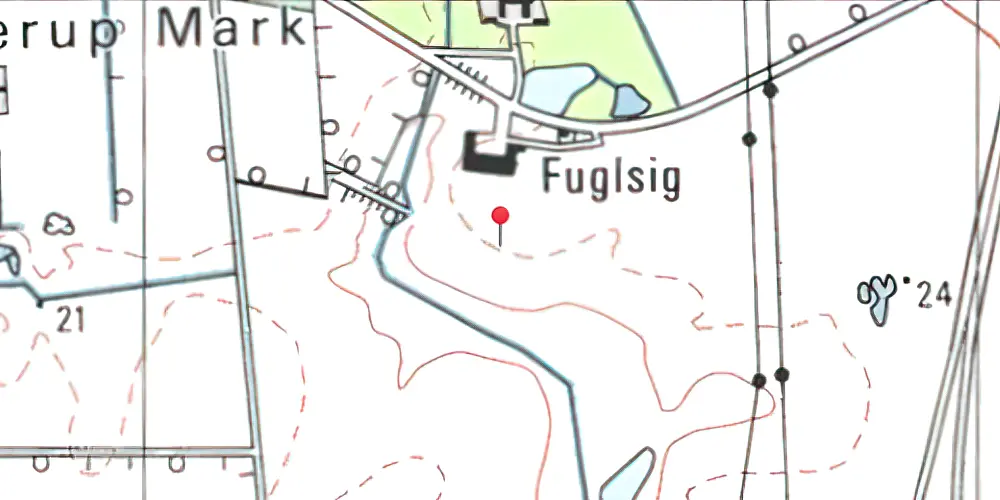 Historisk kort over Fuglsig Trinbræt Historisk kort over Fuglsig Trinbræt