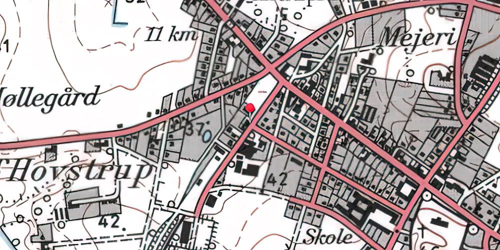 Historisk kort over Taars Station Historisk kort over Taars Station