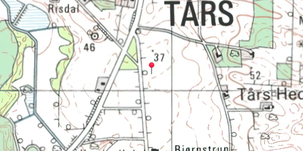 Historisk kort over Bjørnstrup Trinbræt Historisk kort over Bjørnstrup Trinbræt