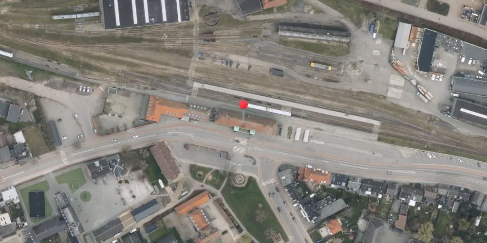 Historisk kort over Nakskov Station Historisk kort over Nakskov Station