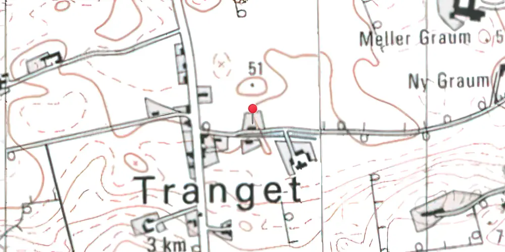 Historisk kort over Tranget Station Historisk kort over Tranget Station