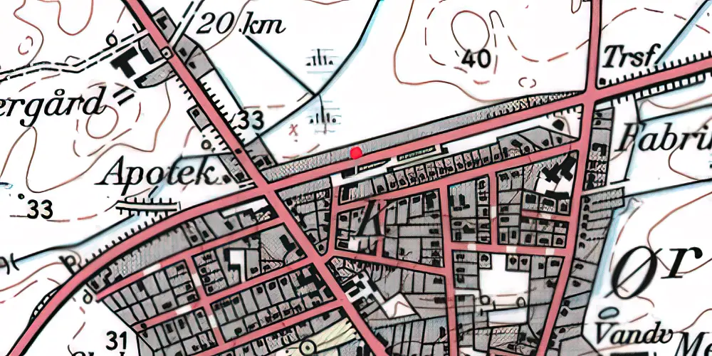 Historisk kort over Østervrå Station Historisk kort over Østervrå Station
