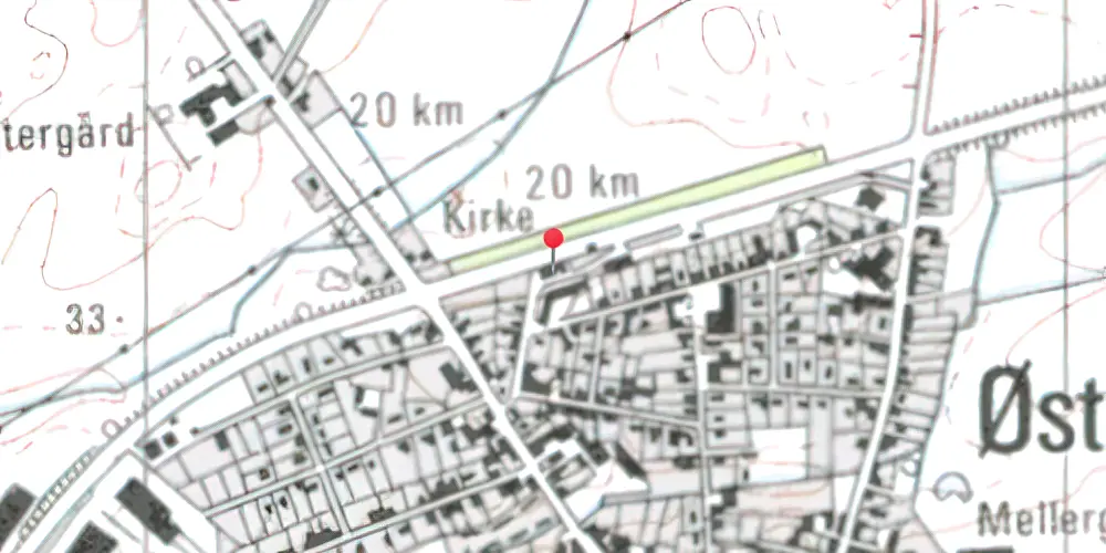 Historisk kort over Østervrå Station Historisk kort over Østervrå Station