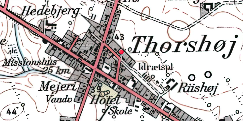 Historisk kort over Thorshøj Station Historisk kort over Thorshøj Station