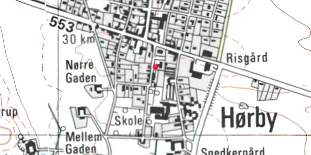 Historisk kort over Hørby Station Historisk kort over Hørby Station